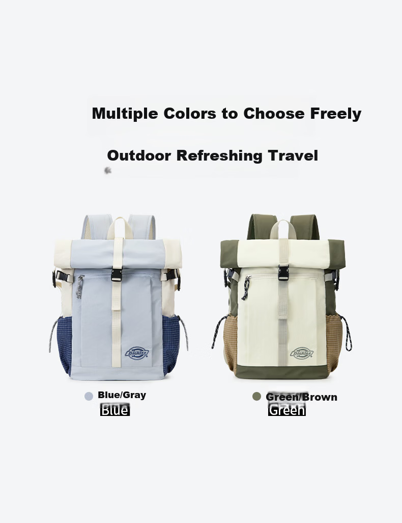 Dickies Large Capacity Lightweight Outdoor Camping Hiking Travel Commuter Laptop Backpack Blue/Grey 9
