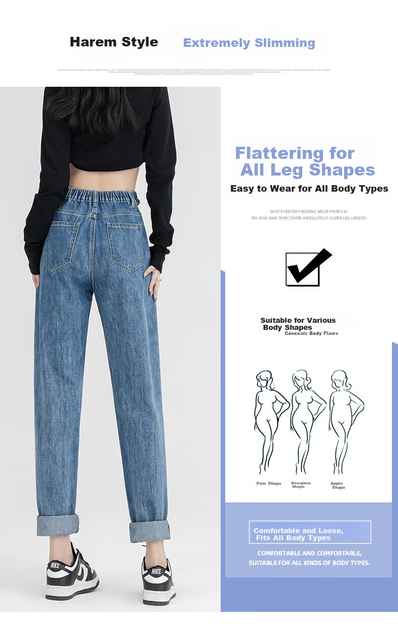 Jeanswest Women's Vintage Blue High-Waist Slim Straight Leg Jeans XS Autumn Casual 8