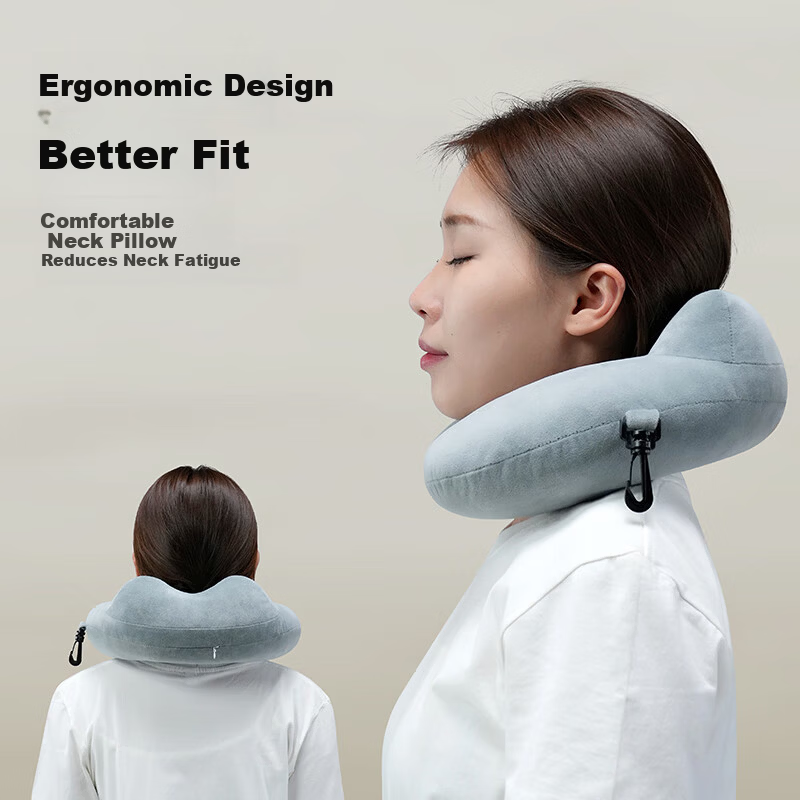 Fuju U-Shaped Neck Pillow Travel Neck Support Pillow Car Headrest Portable Office Nap Cushion 1