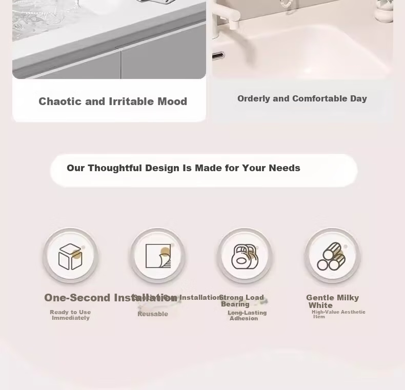 Muya Suction Cup Towel Rack Bathroom No-Drill Towel Bar Storage Shelf Washroom Towel Holder Organizer 6