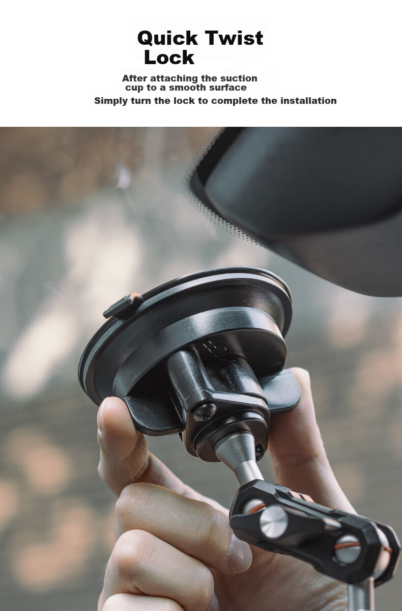 SUREWO Car Magnetic Quick-Release Suction Mount for DJI Pocket 3 Osmo Pocket 3 Car Glass Sunroof Interior and Exterior Fixed Shooting Expansion Accessory 7
