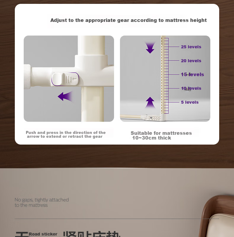 Philips Avent Baby Crib Safety Rail Bed Guard No Installation Anti-Fall Side Bed Rail 1.8M 19