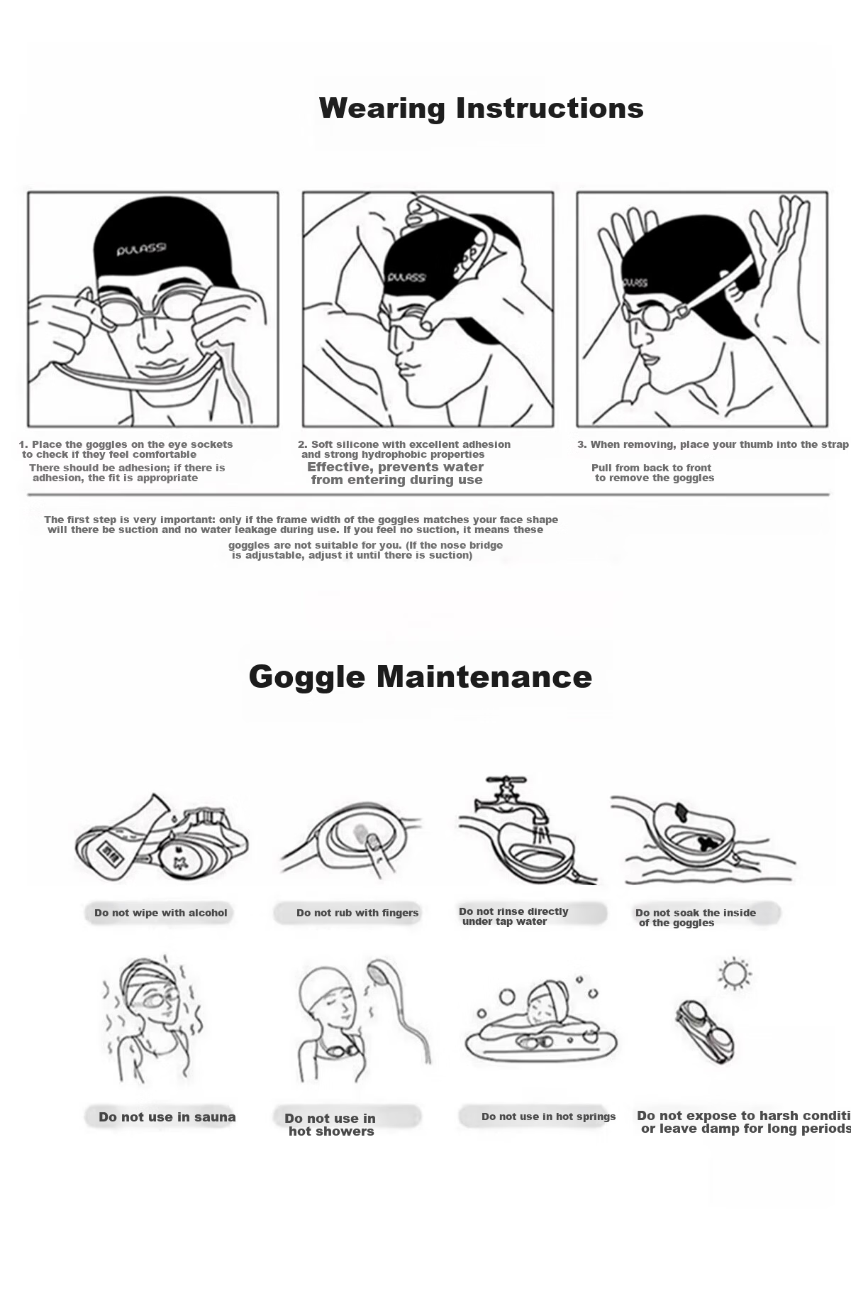 PULASSI Women's Swimming Goggles HD Anti-Fog Waterproof Comfortable Pressure-Free Professional Adult Swim Glasses Sakura White 200° 13