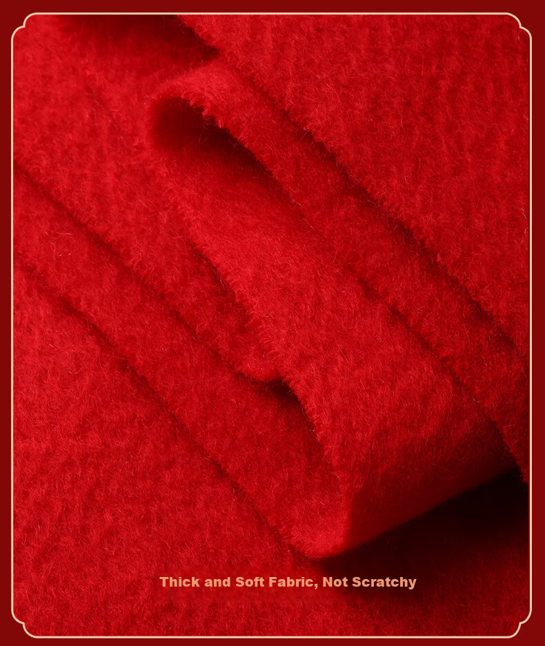 Hengyuanxiang Red Wool Scarf for Women Autumn Winter Neck Warmer New Year Birthday Gift for Mom Corporate Annual Meeting Goddess Festival Gift Box Set 11