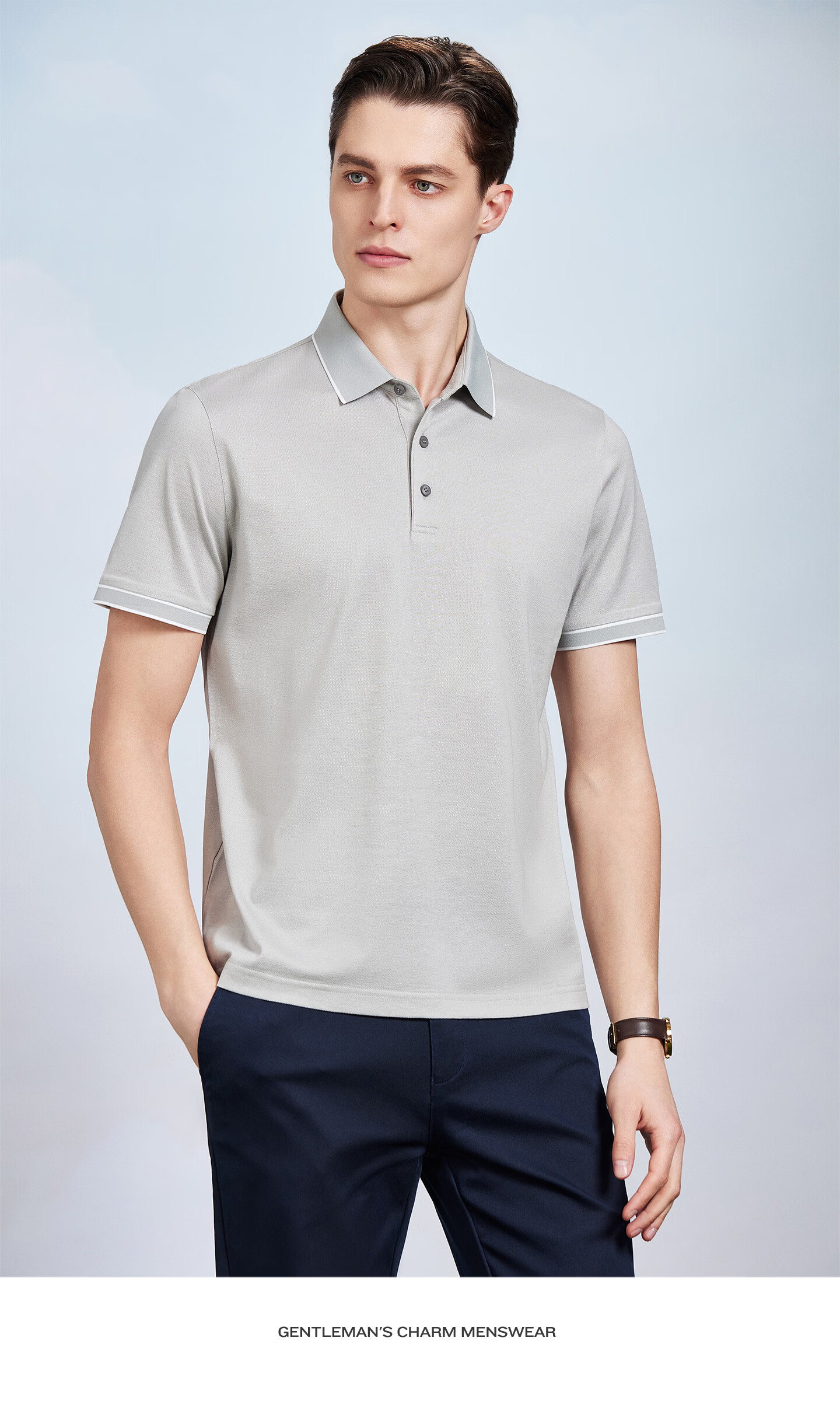 Antonio 55% Mulberry Silk Cooling Breathable High-End Short Sleeve Polo Shirt Men Summer Knitted Business Casual T-Shirt Top 74