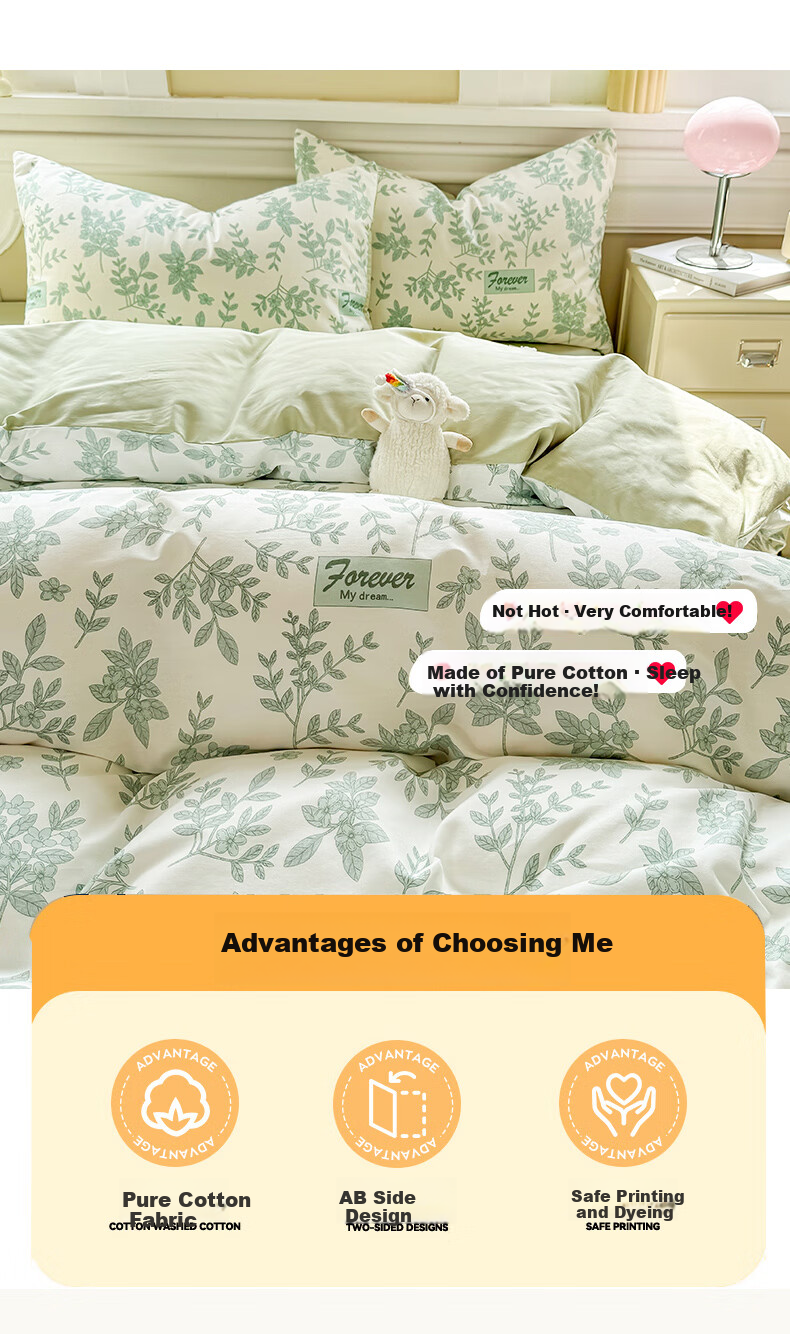 MUJI 100% Cotton A-Class Duvet Cover Single Piece Xinjiang Cotton Single Duvet Cover 180*220cm 3