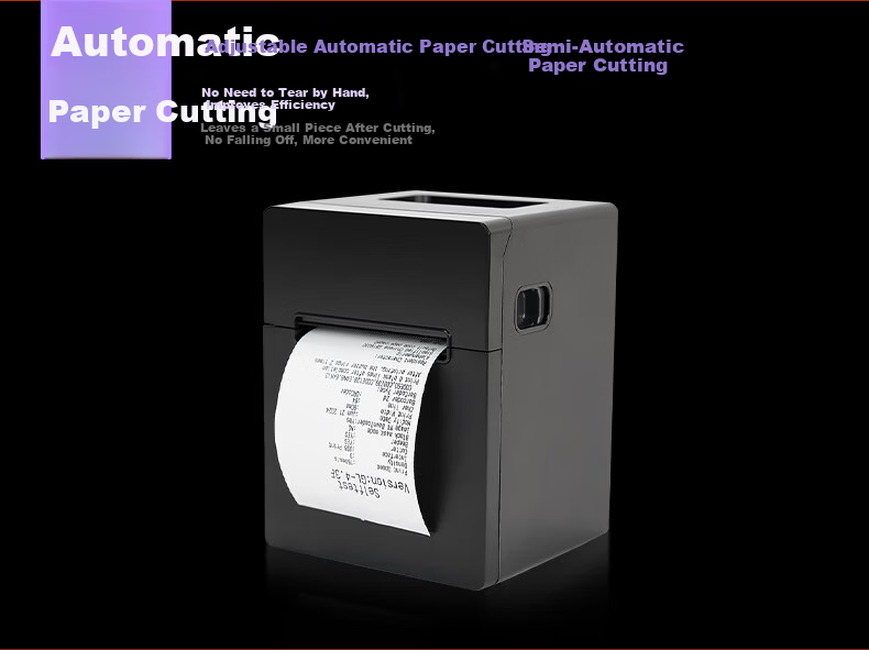 Dongwei 80mm Thermal Receipt Printer for Restaurant Hotel Kitchen Meituan Takeout Supermarket Milk Tea Shop Cash Register with Auto Paper Cutter USB 5