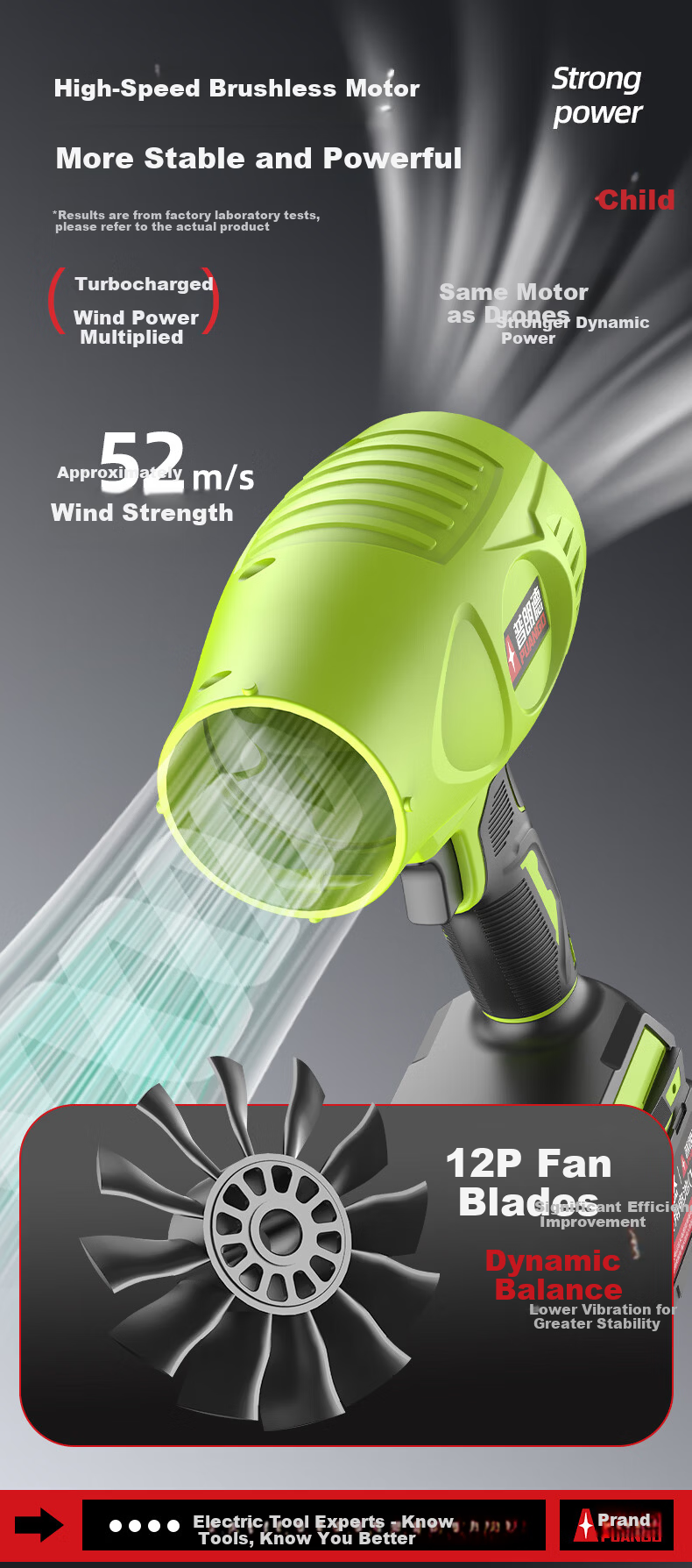 PUANGD High-Speed Blower High-Power Powerful Turbo Fan Storm Blower Snow Blower TF62-5C15MTDS 3