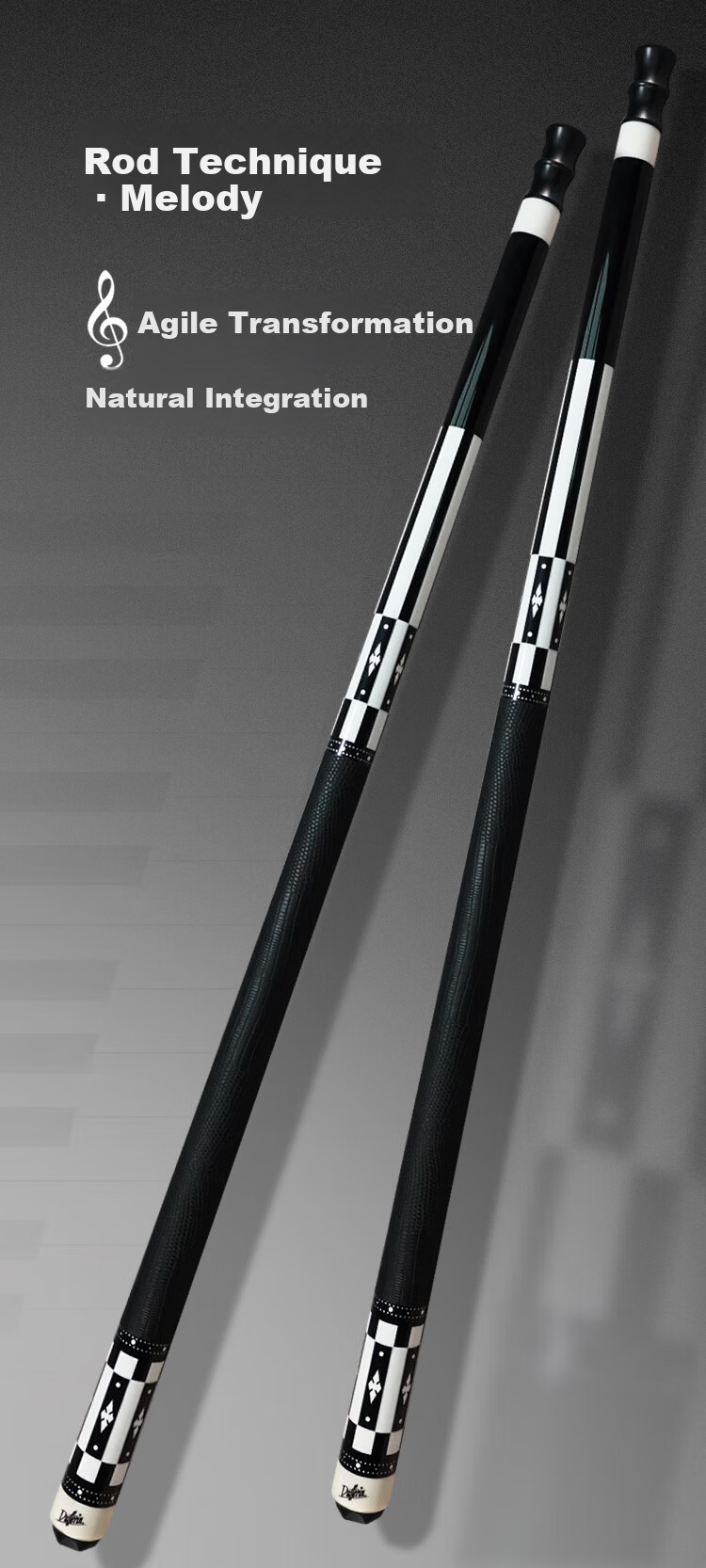 Dafni Billiard Cue Chinese and American Style 8-Ball 9-Ball Split Large Head Maple Cue Baiyinfu Second Generation 1