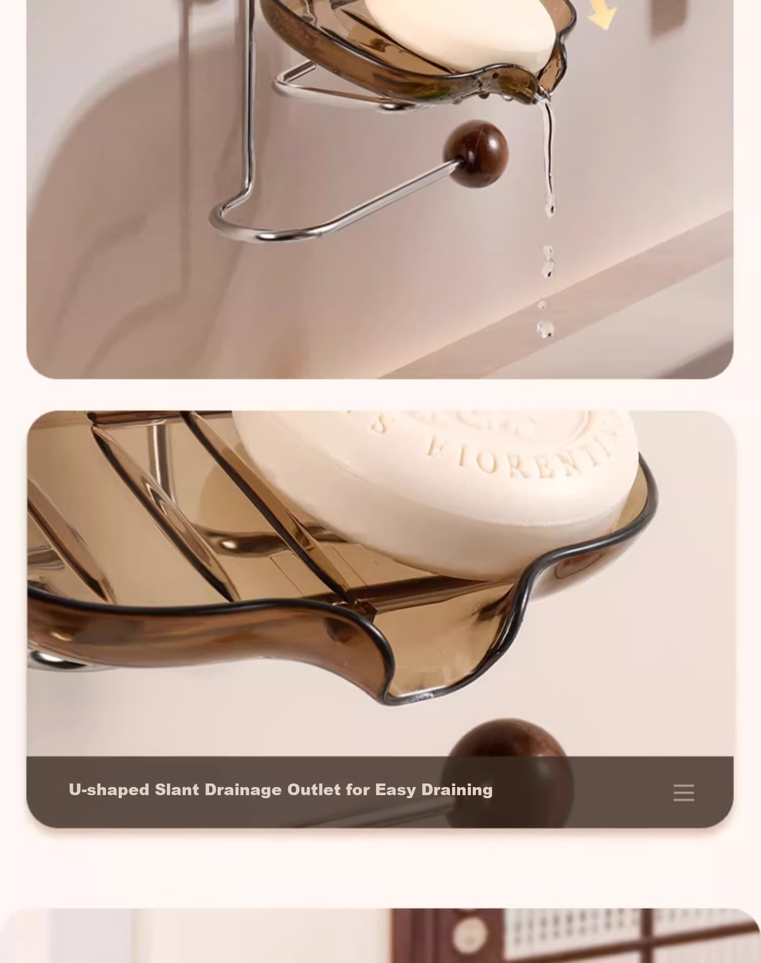 Bydoll Suction Cup Soap Box Wall-Mounted No-Drill Soap Holder Household Bathroom Drainage Soap Rack 2025 Double Model 6
