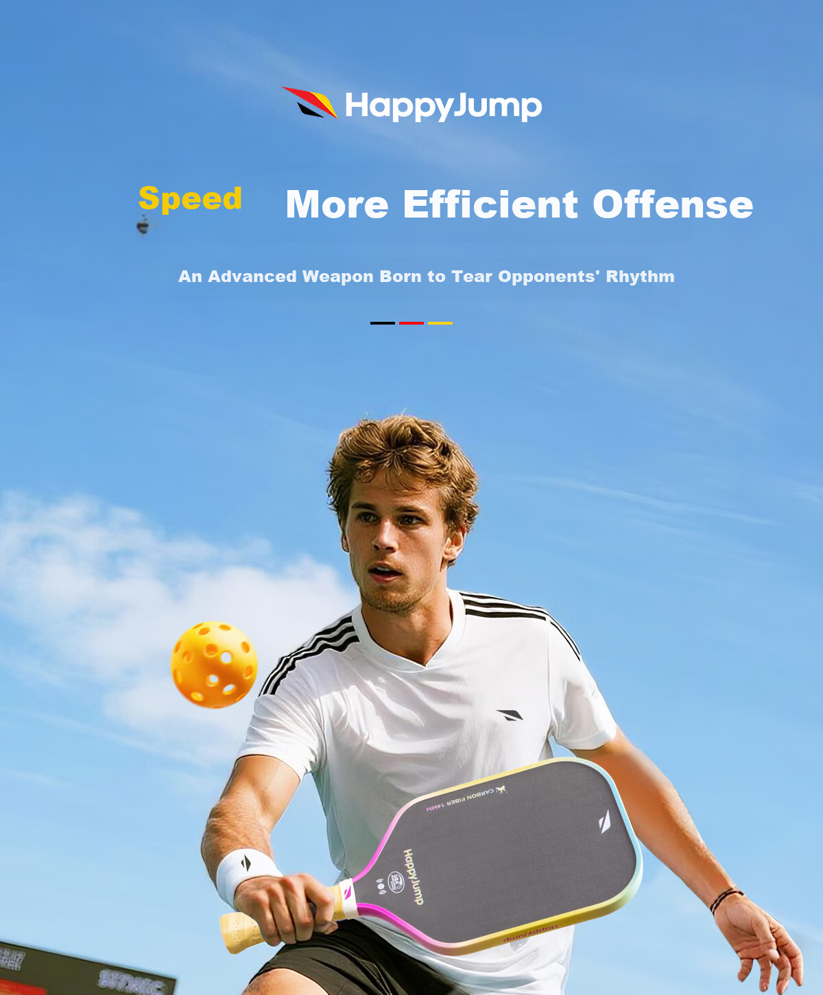 HiJump (Germany) Pickleball Paddle Tournament-Grade Long Handle Textured Matte Carbon Fiber T700 USAPA Certified 5