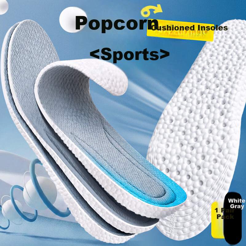 FOOTOPPO Sports Insoles for Men Military Training Ultra-Soft Shock Absorbing Insoles for Men's Basketball Shoes Running Shoes Insoles for Women