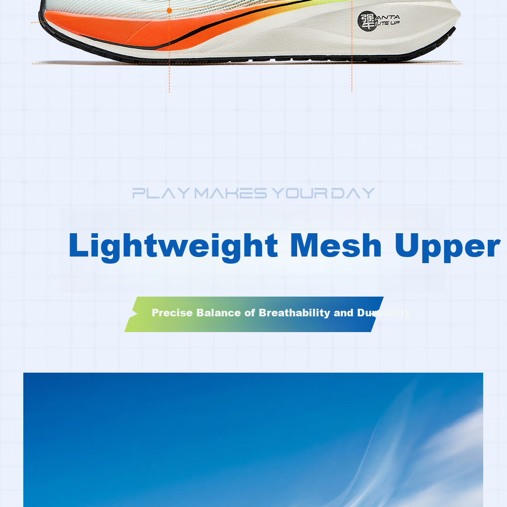 Anta Kids Jingtiao Running Shoes Boys 2026 Big Kids Running Shoes Shock Absorption 312525570H 16