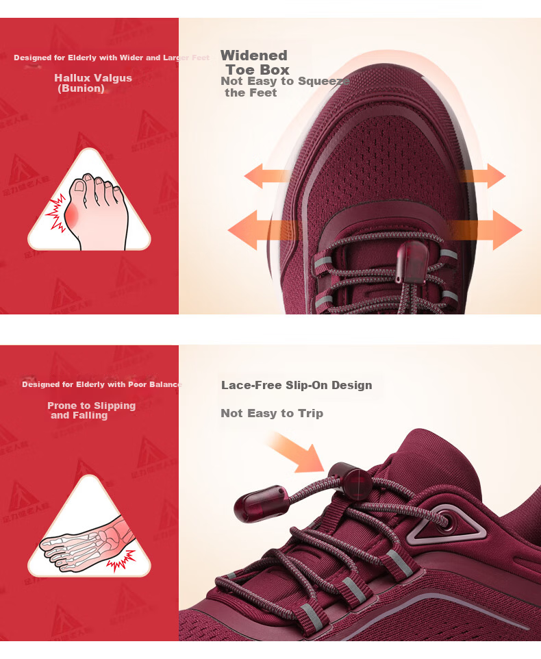Zulijian Elderly Women's Shoes Spring Autumn 2026 New Walking Shoes Non-Slip Mom Shoes Lightweight Sports Casual Shoes Senior Gift 5