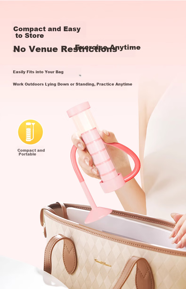 Duweike Breathing Dumbbell Weight Diaphragm Trainer Lung Capacity Vest Pink 7