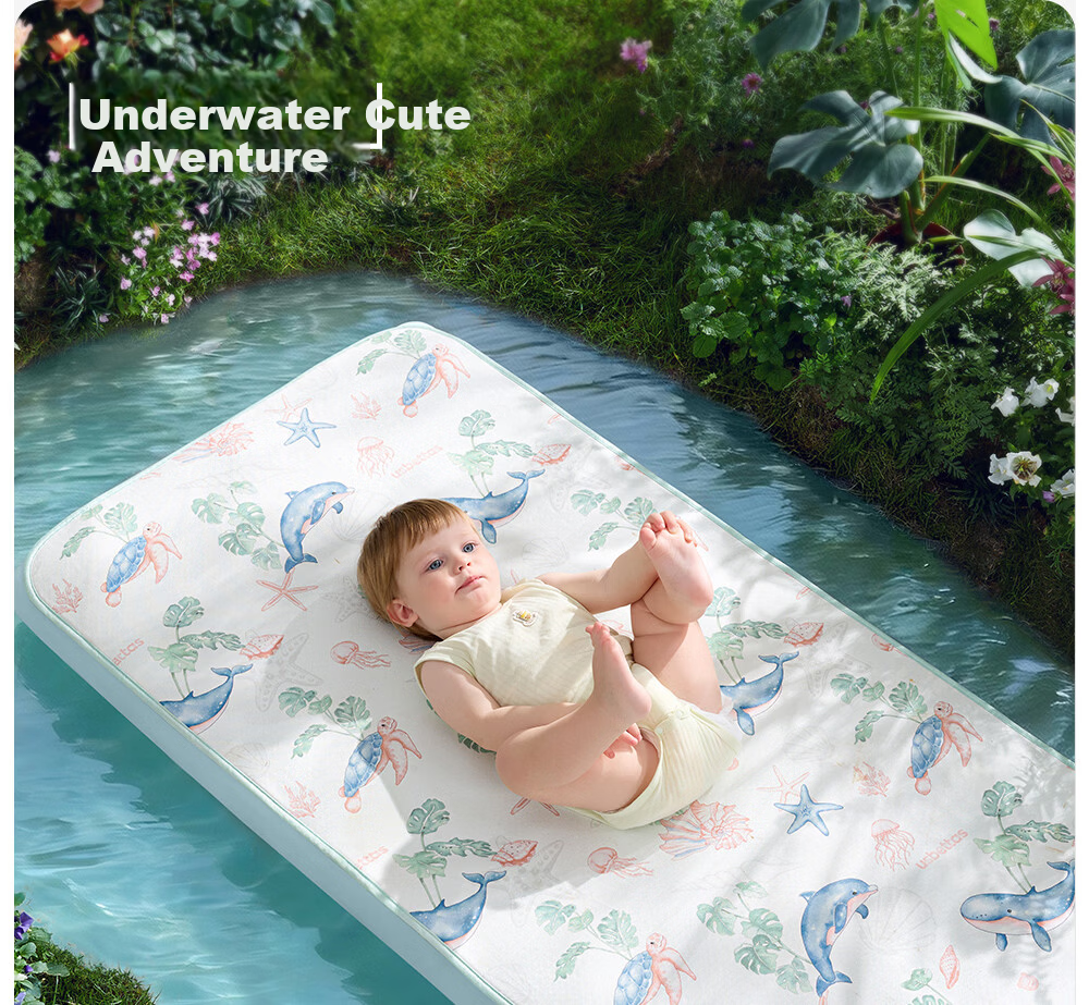 Betis Baby Cooling Mat A-Class Ramie Cooling Pad for Babies Children's Kindergarten Nap Bed Mat Holiday Garden 100*56cm 34