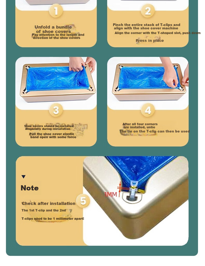 Sitoo Fully Automatic High-End Home Disposable Shoe Cover Machine Foot Covering Machine Office Shoe Film Machine with Shoe Covers Included 15