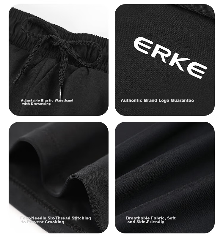 ERKE Men's Two-Piece Large Size Swimwear Anti-Embarrassment Swimming Trunks Professional Swimming Gear Hot Spring Men's Swimsuit 5
