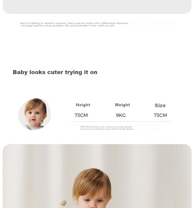 TONGTAI Baby Romper Spring and Autumn Pure Cotton Newborn Outing Lapel Jumpsuit Yellow 59cm 22