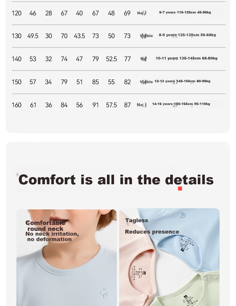 Gb Children's Cotton Thermal Underwear Set Autumn Clothes Boys Girls Kids Cotton Sweater 15