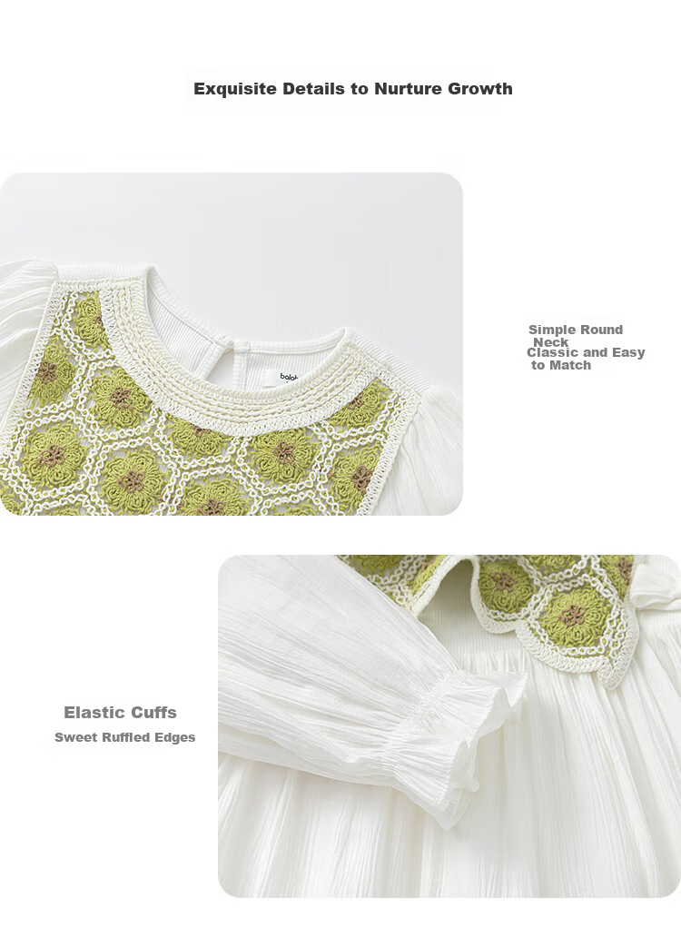 Balabala Girls' Dress 2025 Spring New Fake Two-Piece Skirt [Mall Same Style] 201125111020 2