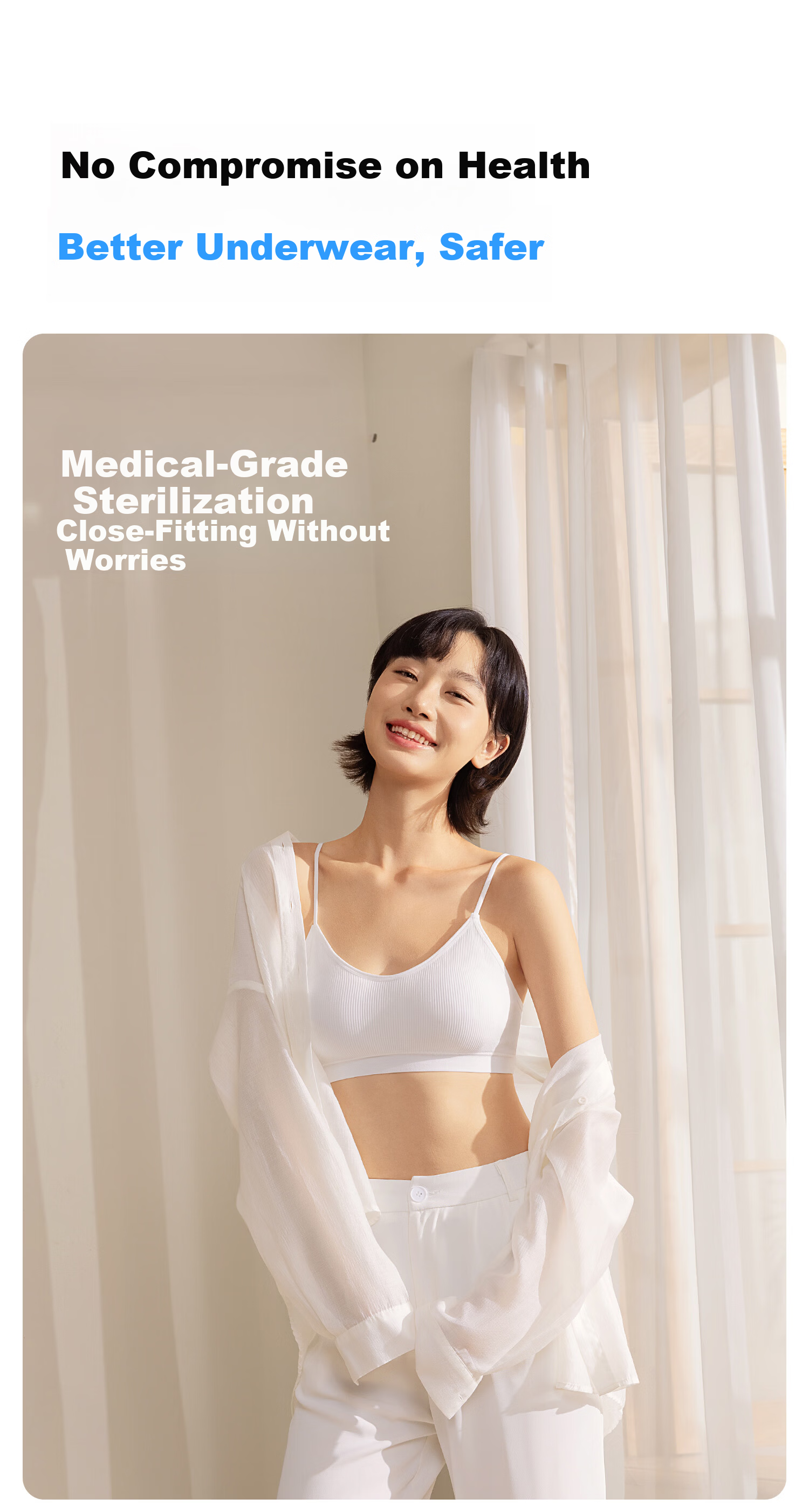BADIGAO Disposable Underwear Bra Foundation Liquid Bra Women Sterilized Seamless Military Training Travel Essential Individually Packaged 3