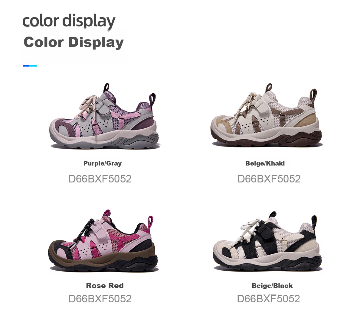 Camel Kids Outdoor Casual Shoes Spring Summer Mesh Breathable Non-slip Hiking Shoes Fashion Colorblock for Older Children 20