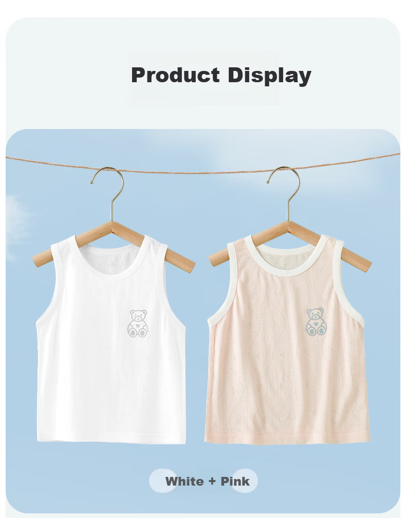 Aibao Baby Vest Summer Thin A-Class Sleeveless Tank Top Baby Belly Protection Base Shirt Wearable T171 Blue+Green Size 80 10