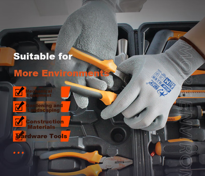 Xingyu Labor Protection Gloves 12 Pairs M Size Wear-Resistant Non-Slip Industrial Work Gloves for Construction Carpentry Labor Protection 7