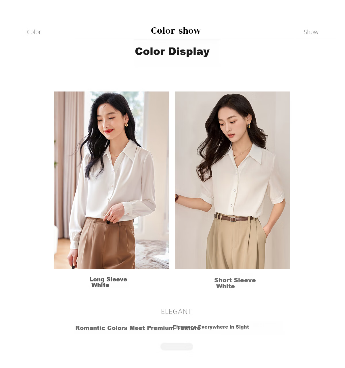 Chushen Spring Autumn Long Sleeve Shirt Women Professional Casual Commuter Lapel Versatile White Shirt S13JC2998 9