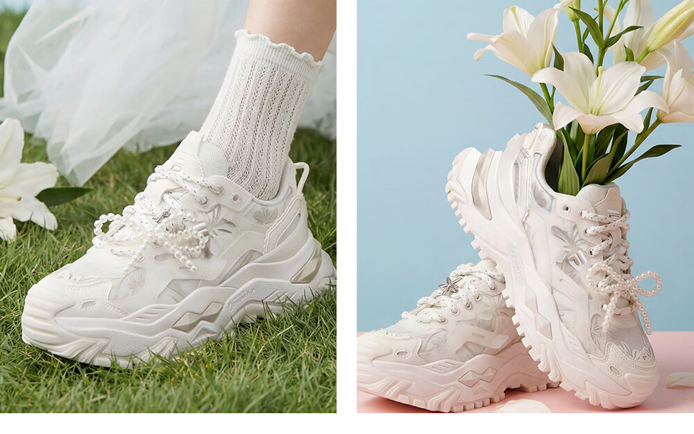 FILAFUSION Fila Trendy Hard Candy Garden Bloom Dad Shoes 26 Summer New Thick Sole Height Increasing Casual Shoes 31