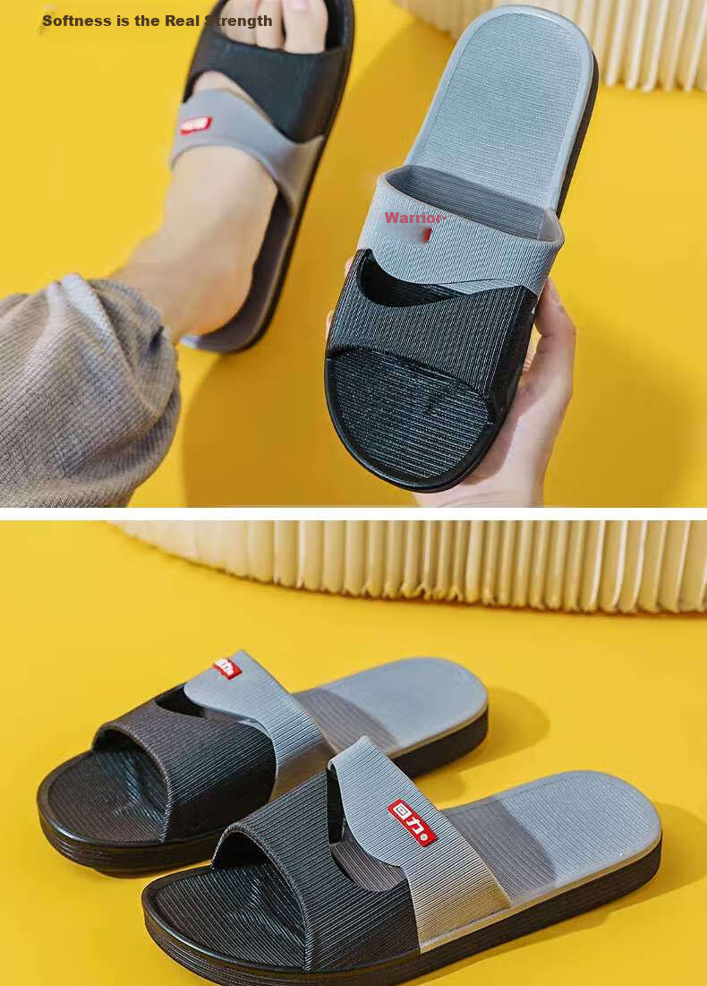 Warrior Slippers Couples Home Indoor Outdoor Wear-Resistant Soft Sole Bathroom Sandals Women HL3630 Bean Paste Red Size 38 9