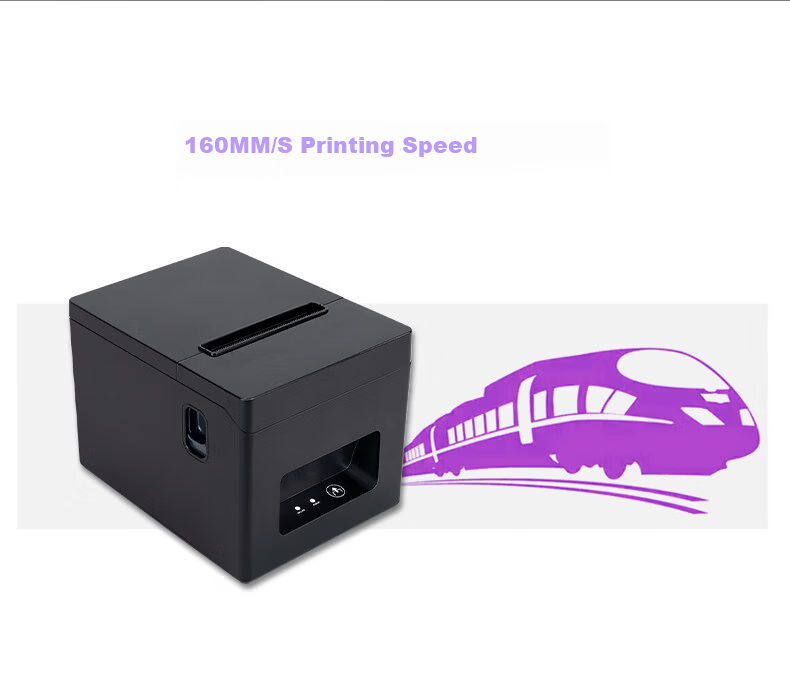 Dongwei 80mm Thermal Receipt Printer for Restaurant Hotel Kitchen Meituan Takeout Supermarket Milk Tea Shop Cash Register with Auto Paper Cutter USB 9