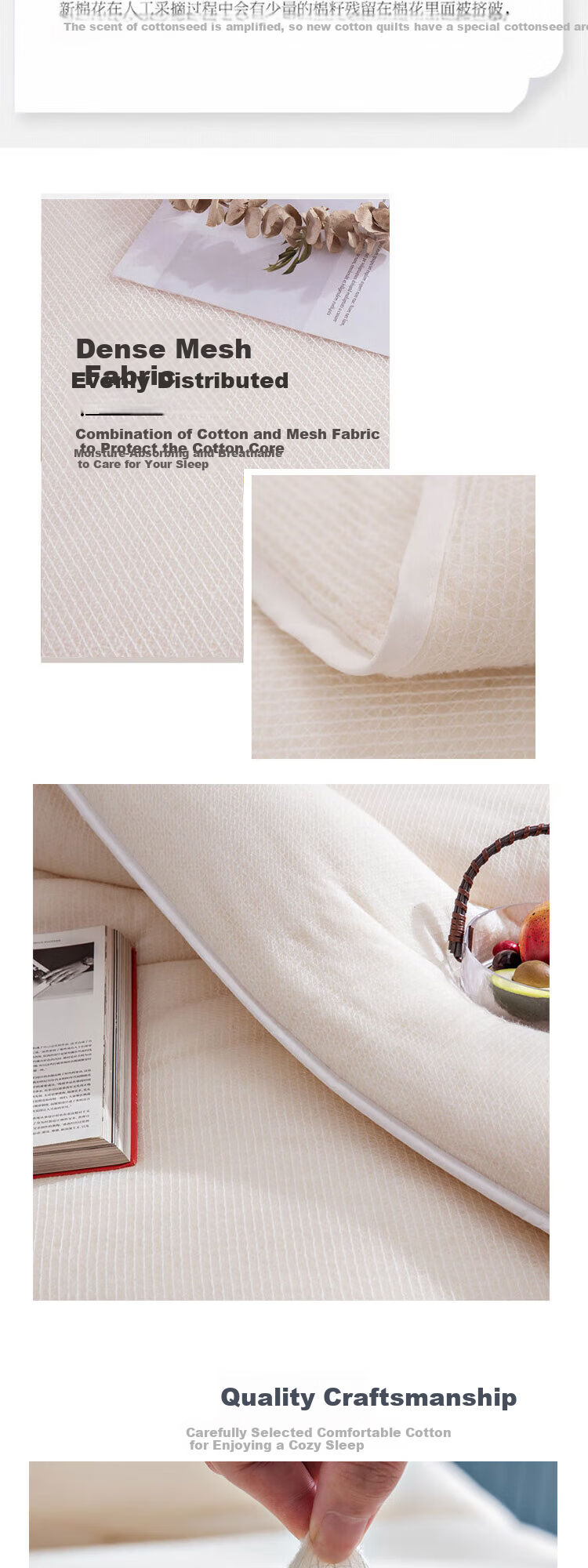 Ranpai Cotton Quilt, Pure Cotton Single Bed Quilt, Cotton Wadding Pad, Dual-Purpose Spring And Autumn Comforter, 4 Jin (2 Kg), 1.5x2 Meters 2