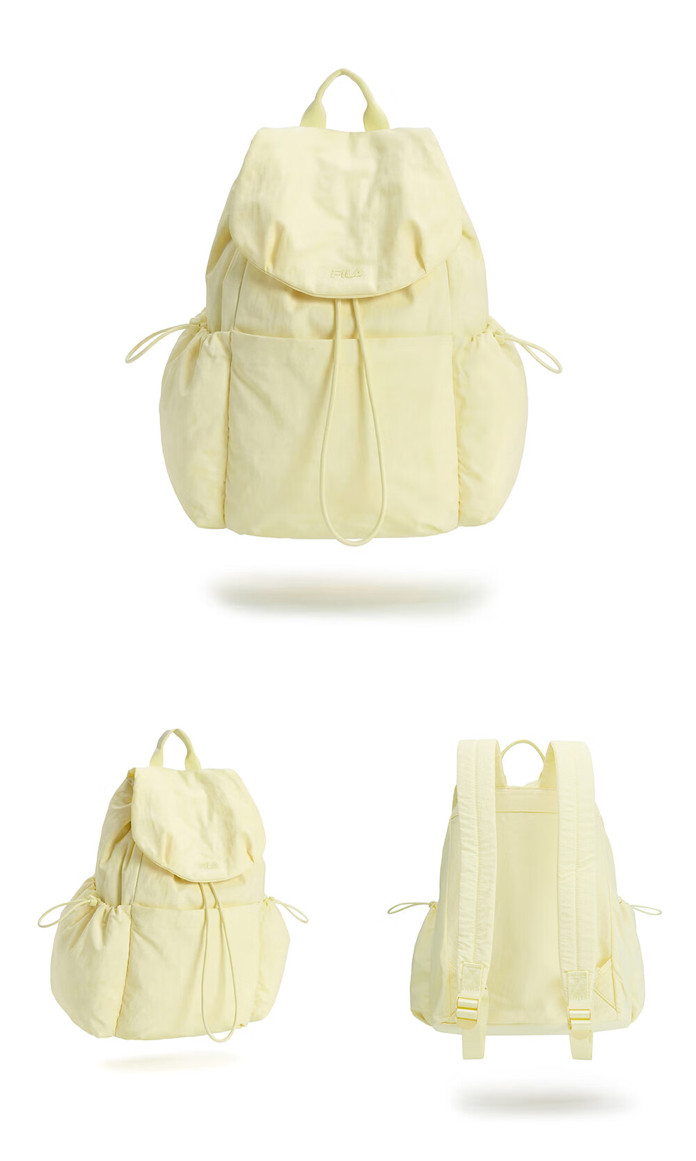 FILA Han So-hee Style Official Women's Summer Macaron Multi-Pocket Backpack School Bag Casual Bag 44
