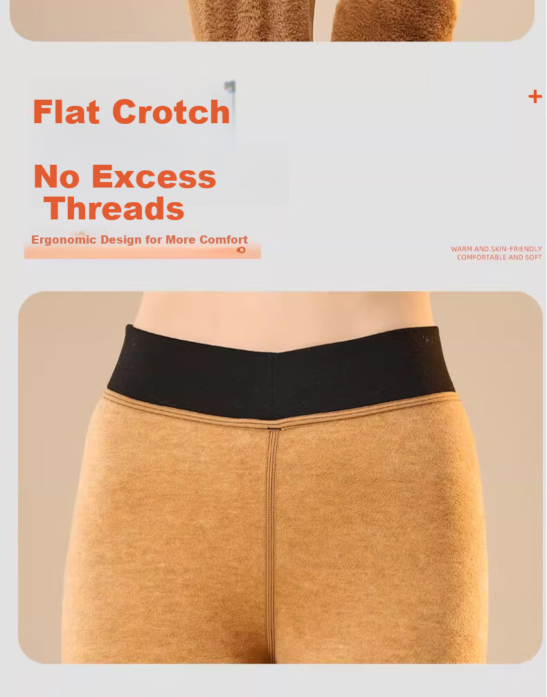 MiiOW 550g Camel Wool Thermal Pants Women's Winter Fleece Thickened Camel Hair Pants Extra Thick Cold-Resistant Inner Wear Cotton-Lined Leggings 20