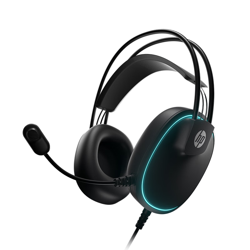 HP DHE-8020 Gaming Headset Over-Ear Ultra-Thin Lightweight Delta Sound Positioning FPS PUBG E-Sports Chip Wired Computer Headphones Black