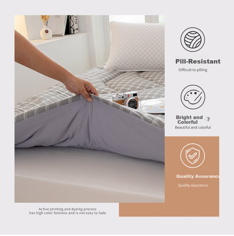Grace Class A Antibacterial Soybean Mattress, Home All-Season Non-Slip Foldable, Misty Blue, 1.8*2 Meter Bed 9