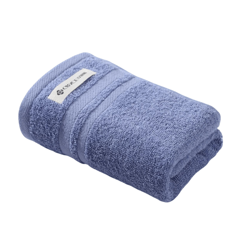 Grace Towel, Antibacterial Class A Pure Cotton Highly Absorbent Men's And Women's Sports Solid Color Face Towel, Blue, 1 Piece