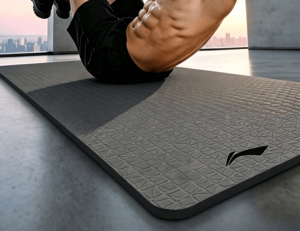 Li-Ning TPE Yoga Mat Unisex Fitness Extra Wide Thick Professional Non-Slip Jump Rope Exercise Mat Soundproof Shock Absorption Floor Mat 2