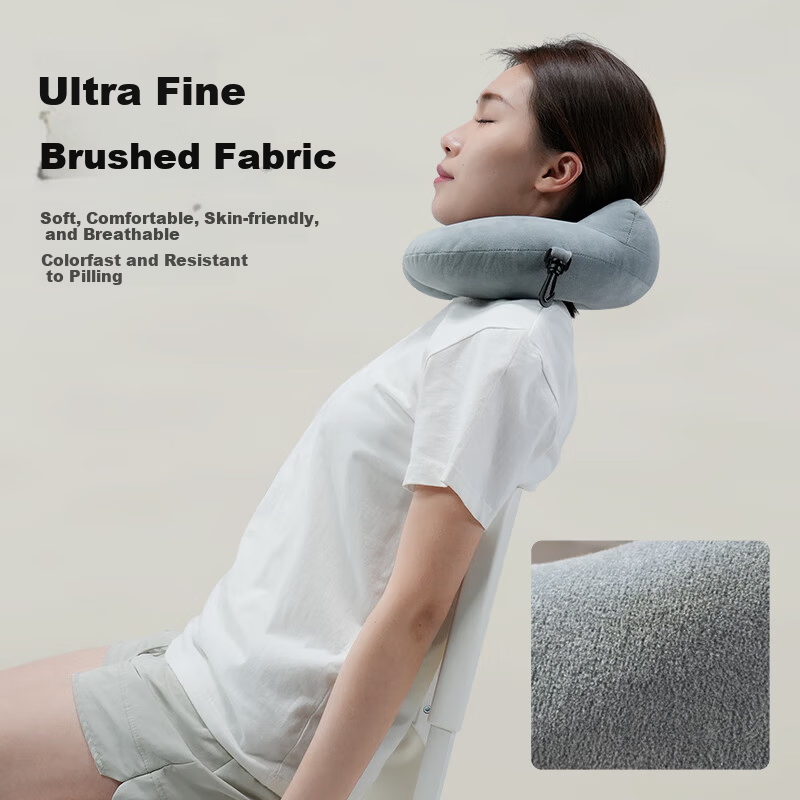 Fuju U-Shaped Neck Pillow Travel Neck Support Pillow Car Headrest Portable Office Nap Cushion 3