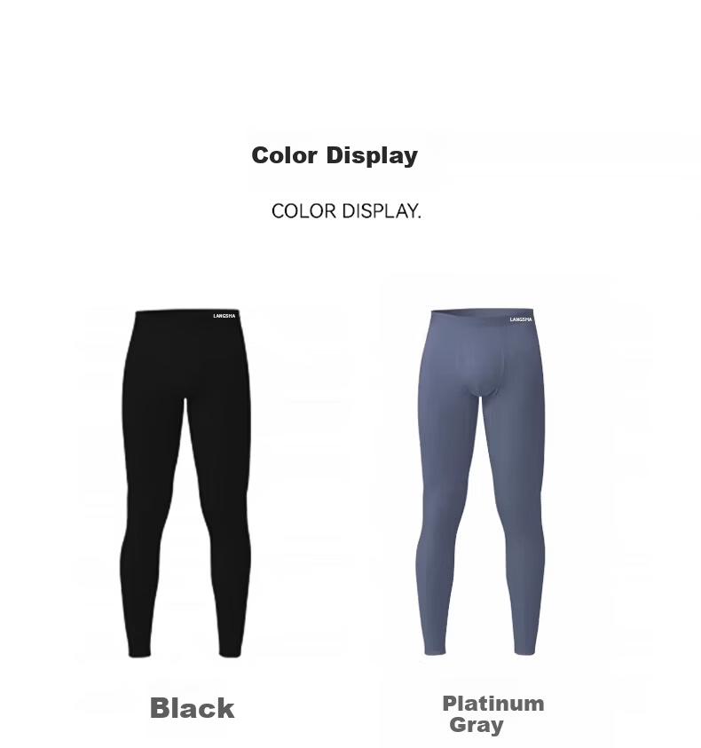 LangSha Men's Thermal Underwear, Spring And Autumn New Product, Modal Seamless No-Underwear Liner Pants, Base Layer, 7A Antibacterial Thin Warm Pants 13