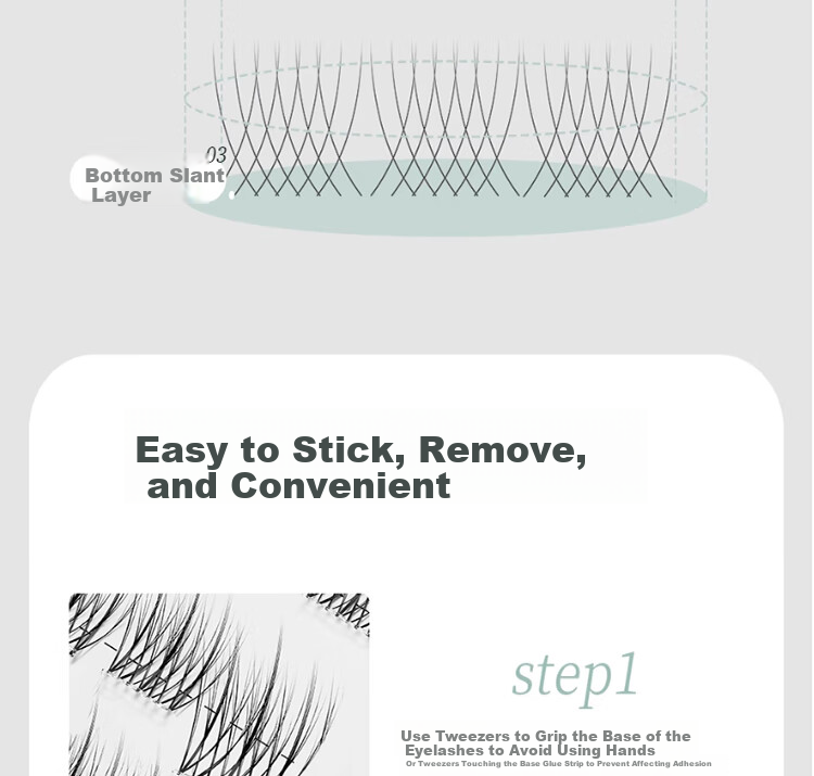 Goood 0.07mm Ultra-Fine Korean Style False Eyelashes, Individually Defined, Glue-Free, Self-Adhesive, Formaldehyde-Free, Natural Look 29
