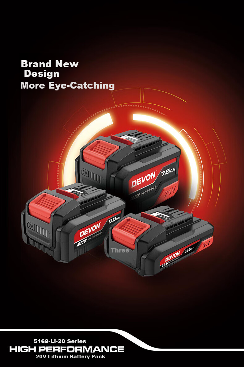 Devon 20V Lithium Battery 5150/5168 Battery Pack Compatible with Devon 20V Series Models - 2.0Ah Battery 5