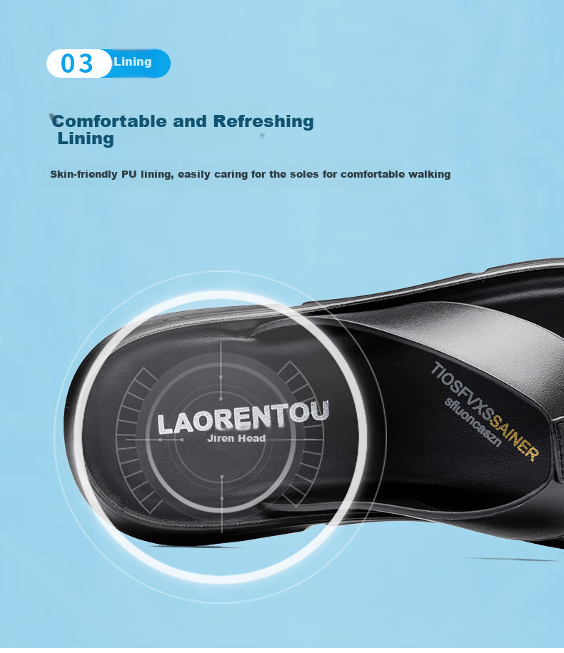 LAORENTOU Men's Summer Fashion Simple Flip Flops Dual-use Slippers Outdoor Beach Sandals LT68 Black Size 38 5