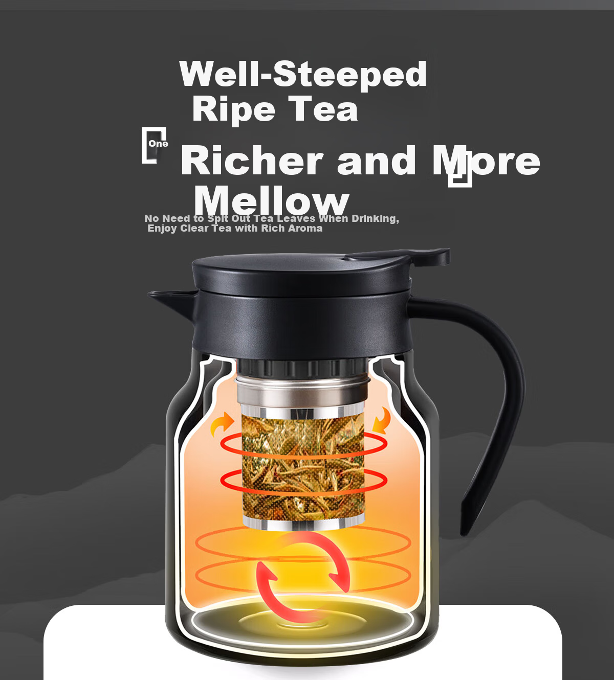 PAKCHOICE Large Capacity Insulated Steeping Teapot 316 Stainless Steel Tea Water Separation Steeping Cup Tea Brewing Pot 3