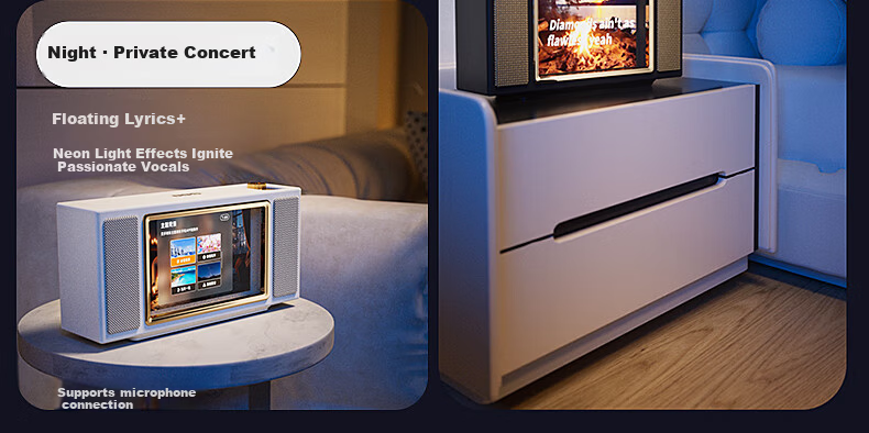 BBS V2 Floating Lyrics Subtitle Speaker HIFI Sound Quality Wireless Bluetooth Connection Desktop Transparent Visual Internet Celebrity Home Speaker Smart Creative Birthday Gift 14