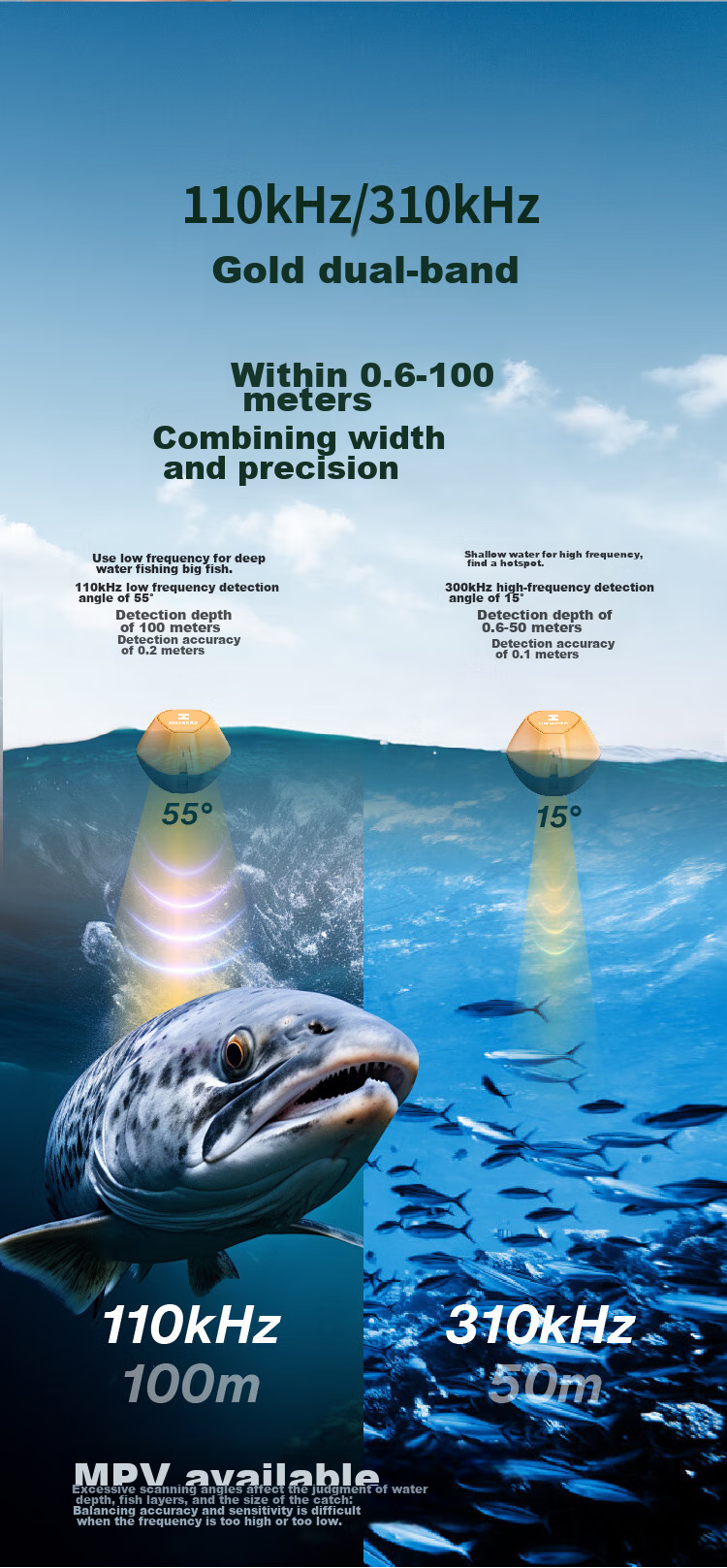 Hikvision Micro-Image New Sonar Fish Finder FS01 Ultra Lure and Pole Fishing Equipment 6