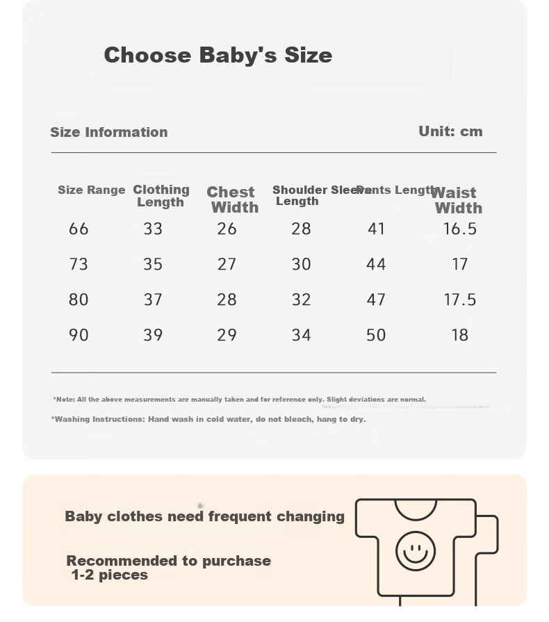 Babyprints Baby Homewear Set Unisex Infant Top and Pants 2-Piece Soft Cotton Underwear Four Seasons Rabbit 80 5