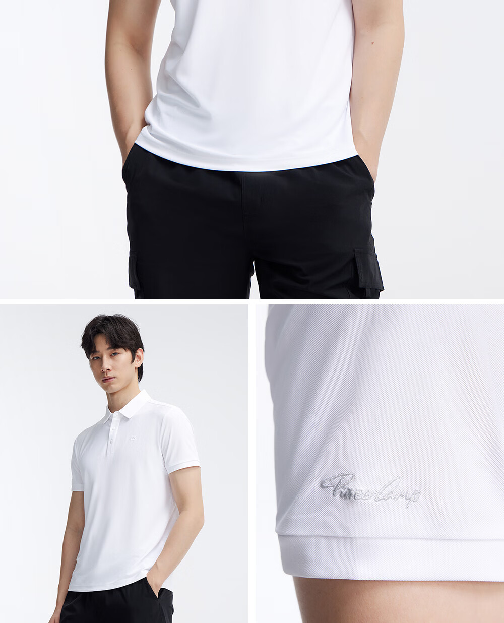 Toread Men's Summer Short Sleeve Polo Shirt Business Casual Antibacterial Quick-Dry Solid Color Shoulder Cooling Tee 23